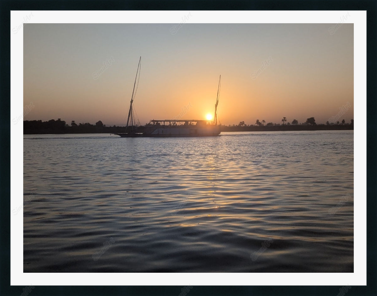 Framed print with mount & glazing