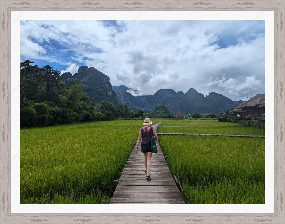 Framed print with mount & glazing